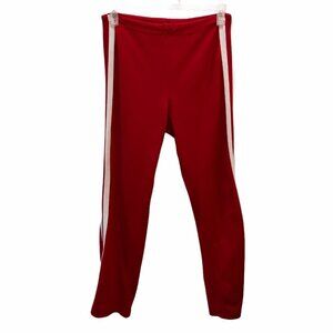 Spanjian Mens Size 32 Red White Stripes Pull On Track Vintage PE Pants VTG USA